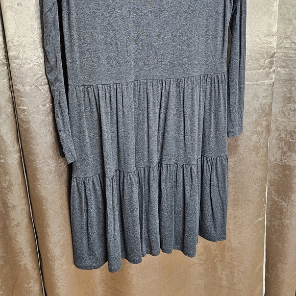Grey Babydoll Dress Freestyle Flowy Relaxed Casual Pullover Baggy Women's Small - Picture 6 of 12